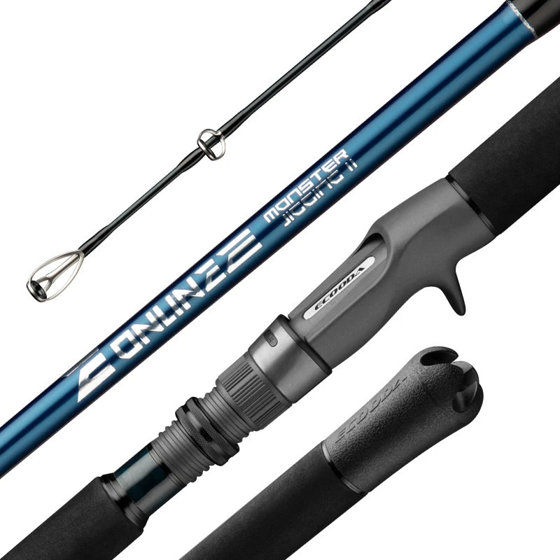 ECOODA Online E II Series 100g-400g Jigging Rod 20KG Drag Power Tuna Jigging Rods PE 2.0-6.0 Fishing Rod Jigging