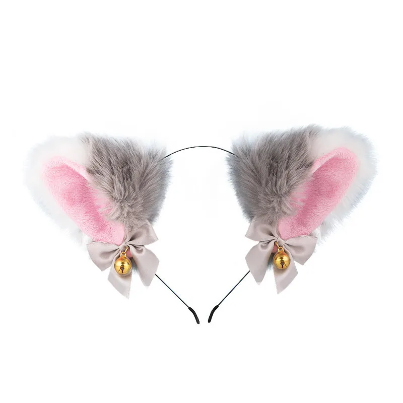 Wholesale Fashion Cos Cat Ears Bell Halloween Headwear Christmas Accessories Girls Hairbands