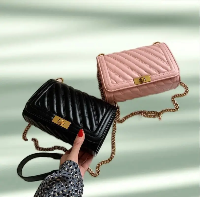 Shoulder Bags Lock For Women Simple Designer Branded Leather Flap Crossbody Chain ODM Bolso Para Mujer Sac a Bandoulier Fashion