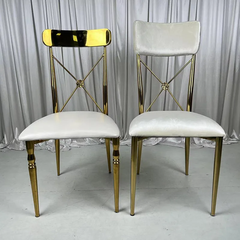 Luxury Antique Design Dining Chair with Stainless Steel Construction Modern Home Office Hotel Restaurant Use for Table Furniture
