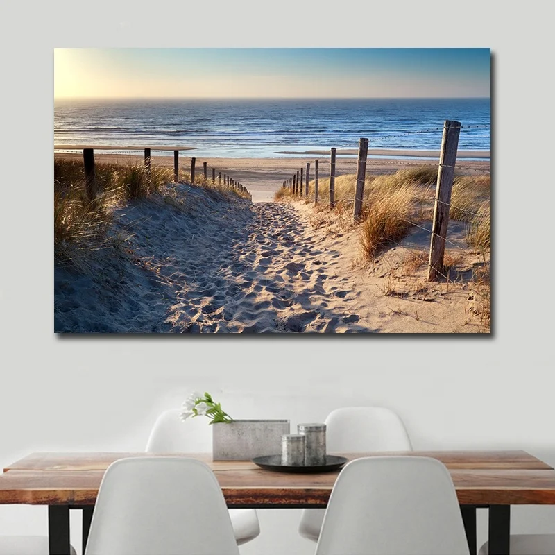 Poster and Prints on Canvas Art  Modern Landscape Custom Photo  large living room wall pictures