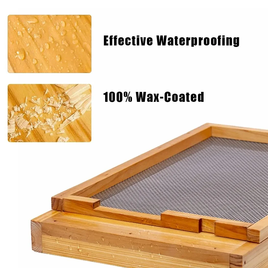 2024 Beekeeping beehive Mesh Base With Galvanized Drawer for 10 Frame Beehive