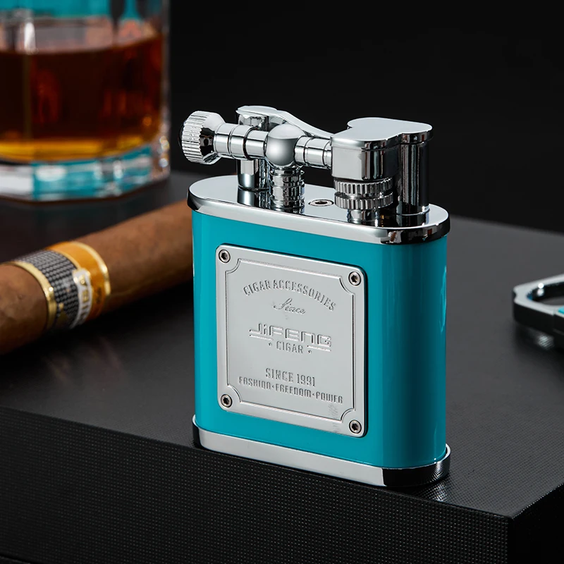 JIFENG JF-110 French elegant style beautiful color big size table torch lighter for cigar shop and business gift cigar lover