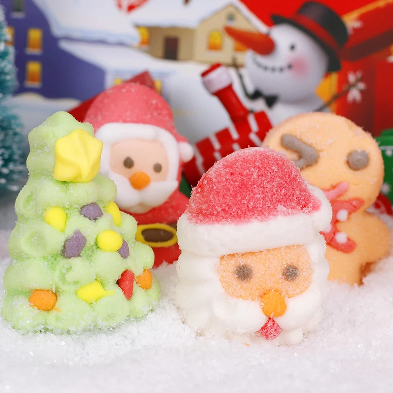 Custom 88G Santa Cartoon Soft Gummy Cotton Candy Gift Christmas Candy Ornaments Candy