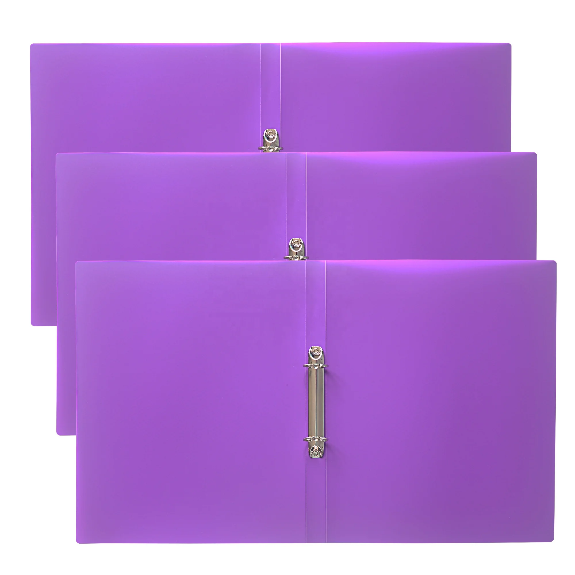 Promotional PP Clear 2 O Ring Binder Document File Folder With Metal Clips For Office and  School Use