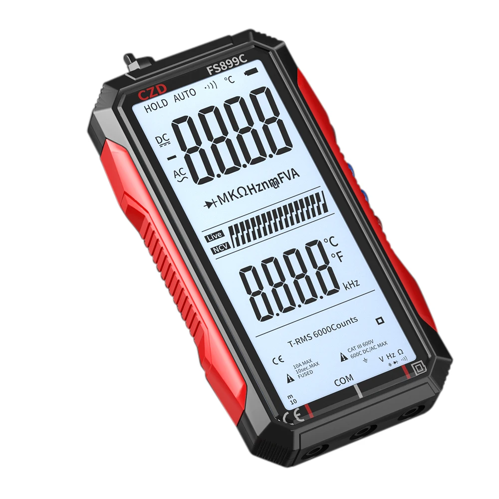 2024 hot Full Screen Rechargeable 6000 Counts Auto Range Digital Professional Multimeter Easy to Read Easy to Operate