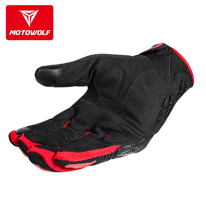 Motorcycle Safety Gloves Anti - Collision Touch Screen Guantes Bicicleta Motor Riding Gloves Carbon Fiber