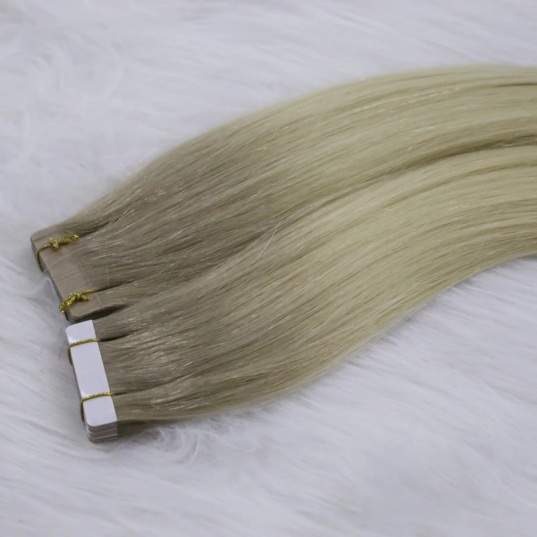 Full Cuticle Soft Virgin Remy Bulk Hair Russian Slavic Human Hair Tape extensions 14-28 inches For Russia Hair Factories