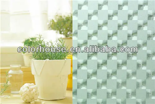 Decorative Frosted 3D Embossed Transparent PVC Privacy Film Self-Adhesive Window Sticker Glass Stickers D904