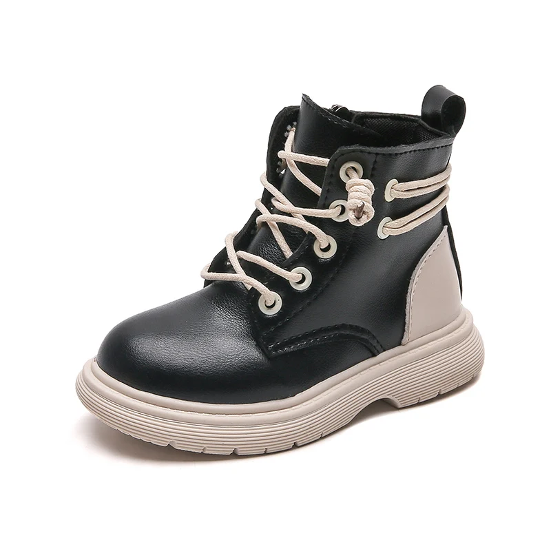 Детские моторные ботинки на молнии, модная обувь для девочек, оптовая продажа, согревающие детские ботинки
