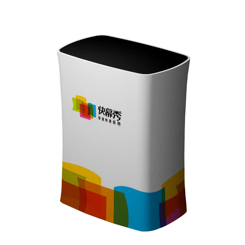 Portable Promotion Triangle Pop up Fabric Counter Table Folding Trade Show Podium for Exhibition