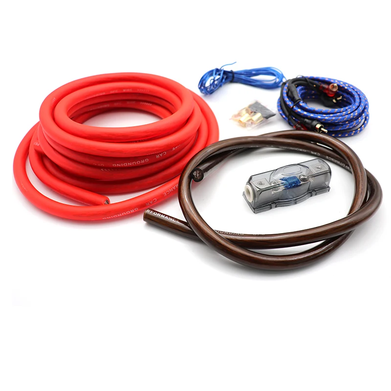 Car Audio Wire Wiring Amplifier Subwoofer Speaker Installation Kit 0GA Power Cable