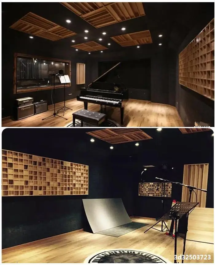 interior wall decoration wood 3d diffuser acoustic wall panel for recording studio