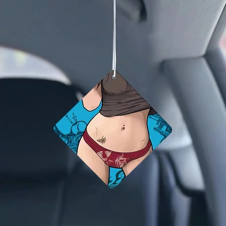 Custom Logo black perfume ice air Freshener with vacuum packaging