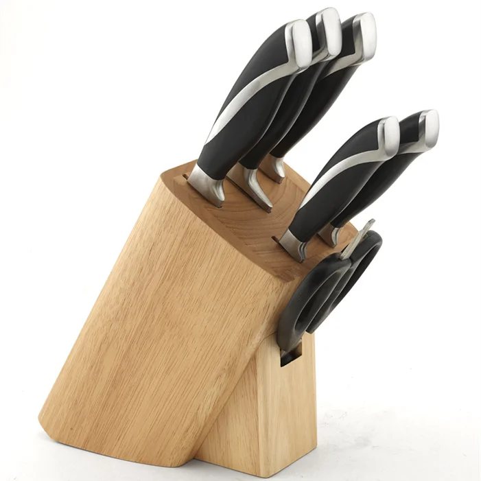 
Stainless Steel Forged Kitchen Knife Set With Magnetic Wood Block - Chef, Bread, Carving, Paring, Utility Knife and Scissors 