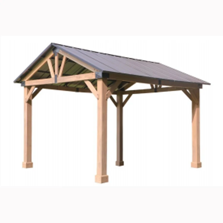 Outdoor Solid Wood Pergola Modern Simple Landscape Courtyard Decoration Villa Gazebo PVC Waterproof Gazebo Steel Aluminum Alloy