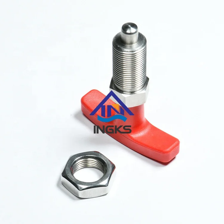 Custom Red T Handle Spring Loaded Pin M8 M10 M12 M16 Stainless Steel Indexing Plunger