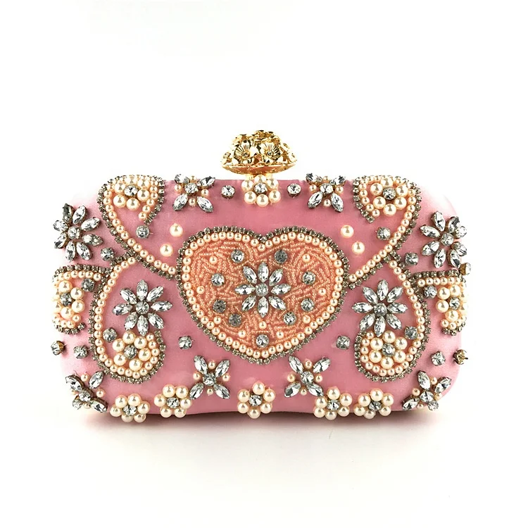 Роскошный вечерний клатч ручной работы с бусинами для свадьбы