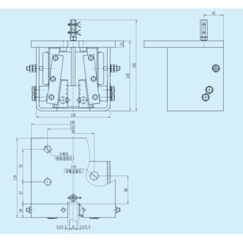Promotional Price Elevator Spare Parts Lift Progressive Safety Gear Steel Material