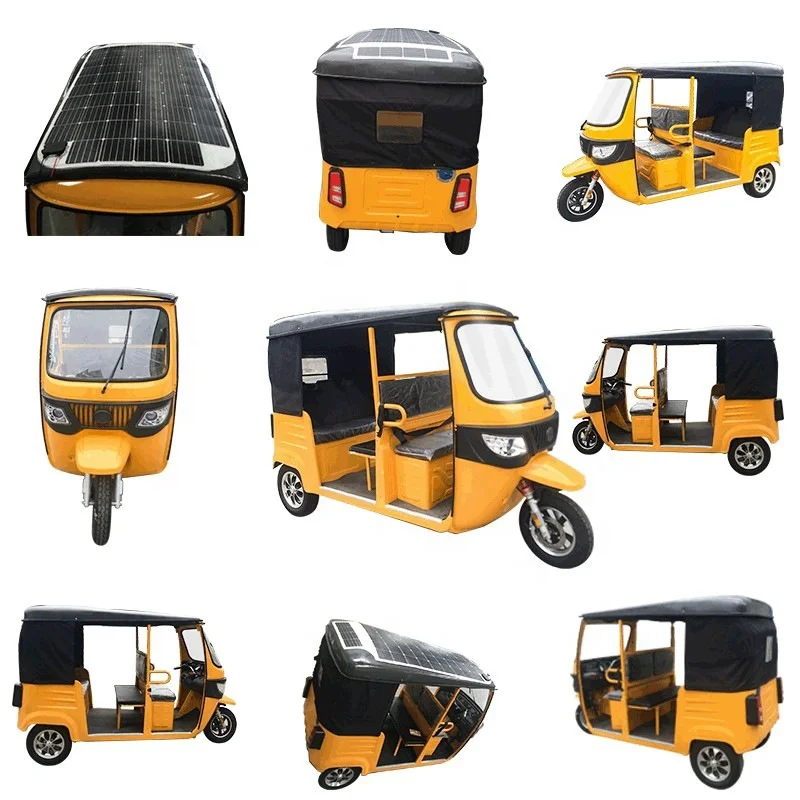 Electric Motorcycle E Rickshaw Trike 1000W Three Wheel Electric Passenger Tricycle
