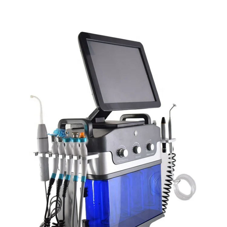 12 in 1 Dermabrasion Facial Machine H2O2 Aqua Peel Diamond Peeling And Hydrafaci 12 En facial lift skin scrubber moisturizer