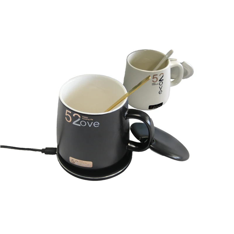 wireless mug warmer auto coffe cup heater gift set  Temperature 50 Degree 18W usb cup warmer for Christmas gift