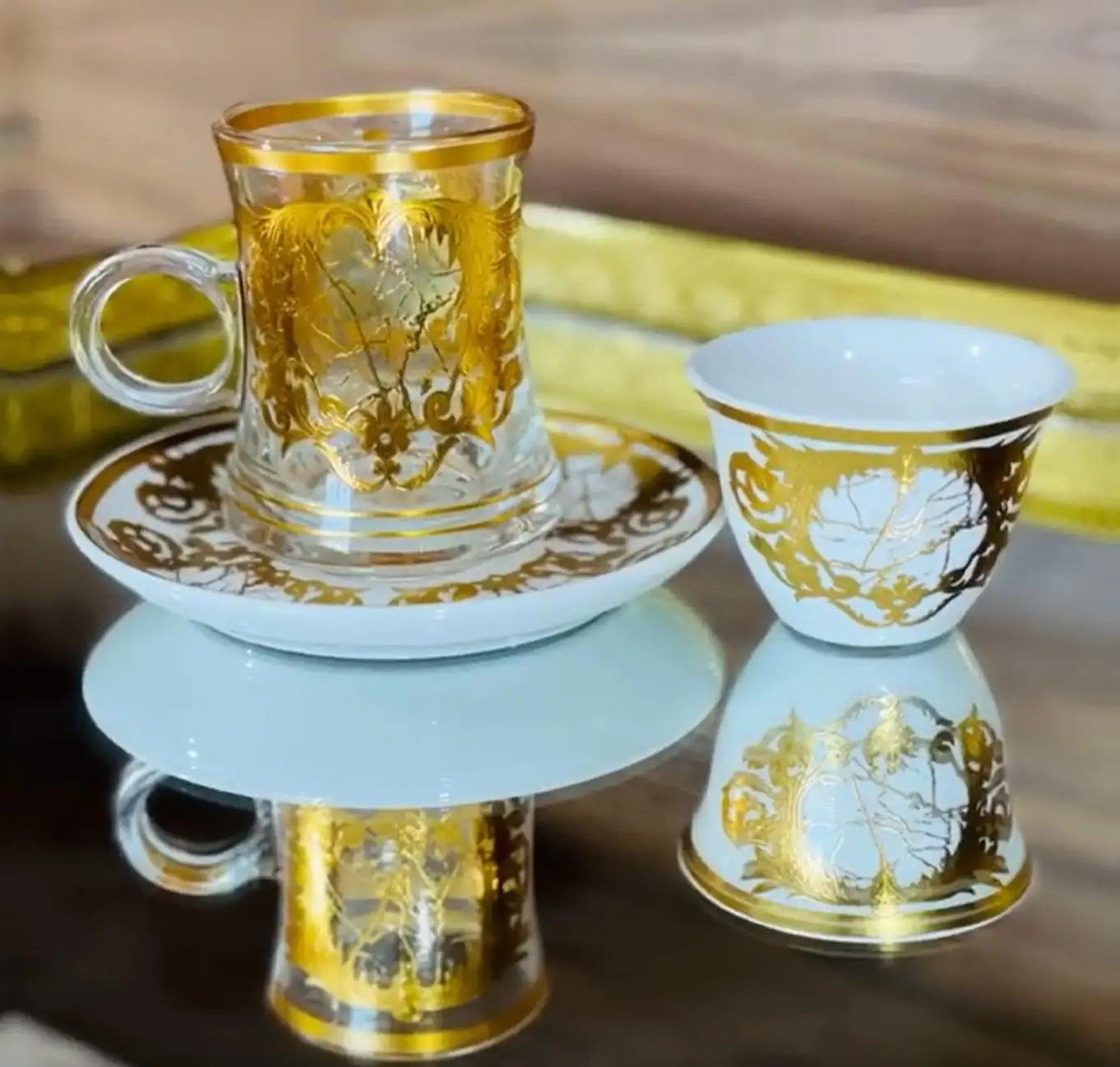 Легкая Роскошная Турецкая кофейная чашка эспрессо и блюдце чайный набор подарок для отеля вечеринки украшение дома
