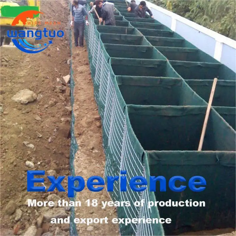 Wholesale Price Galvanized Welded Steel Wire Mesh Security Fence Flood Protection Barrier Bastion Wall Defence Barriers Metal