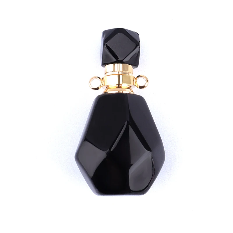 Amazon Hot Sale Natural Healing Stone Essential Oil Diffuser Perfume Bottle Pendant Necklace Jewelry