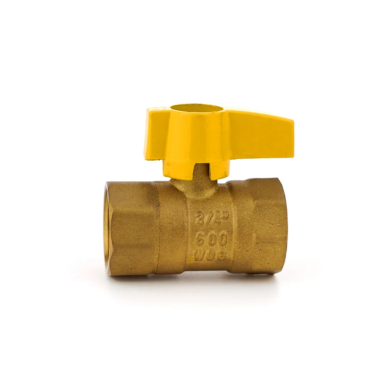 Butterfly Handle Types Air Shutoff Valve Lpg Natural Gas Stove Brass Ball Valve for Kitchen