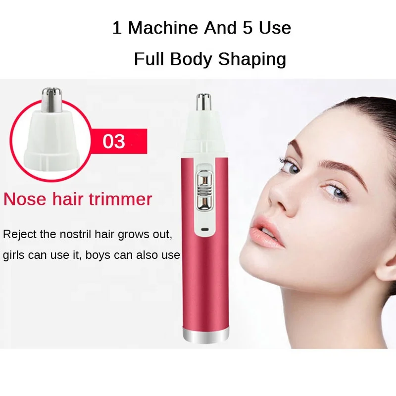  Lady Shaver Cordless Nose Hair Trimmer Rechargeable Electric Removal Mini