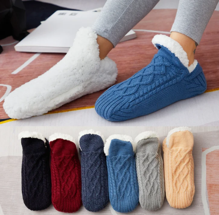 Snow socks floor hosiery socks with fleece and thick winter warm indoor hosiery men and women snow socks