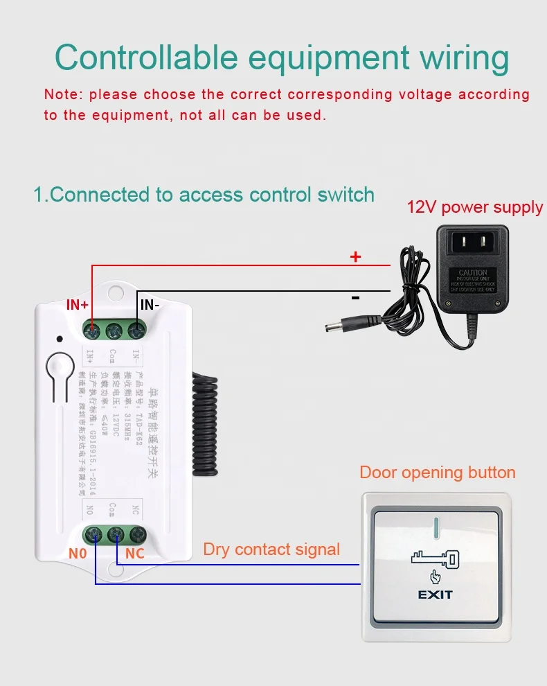 Remote controller Electric Sliding Gate Control Board DC12V 10A 1 Channel Electric Gate Garage Door Remote Control