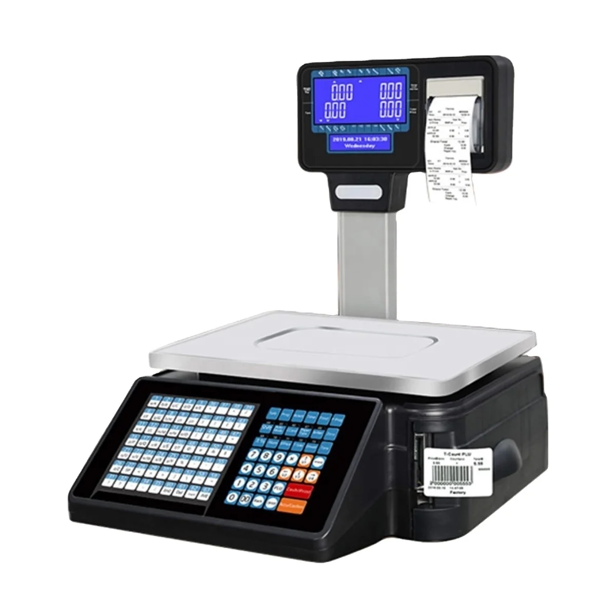 2020 New Arrival Supermarket Cash Register Scales POS Scale Ticket Printing with Battery