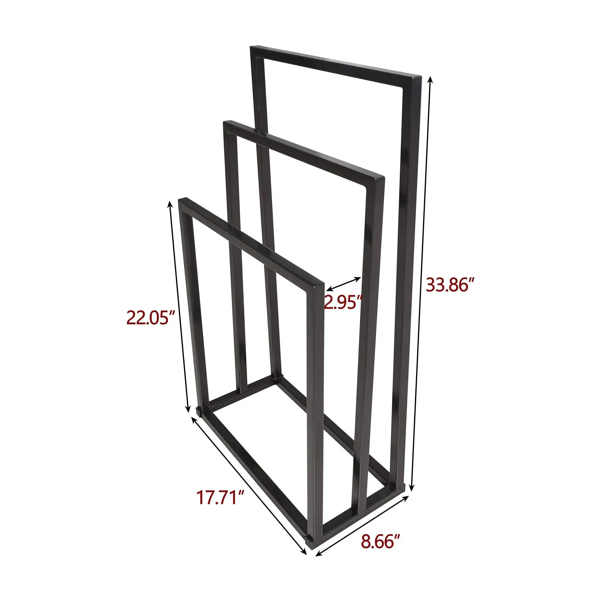 3 Tiers White Metal Towel Rack 3 Bars Freestanding Towel Holder Drying Shelf Stand Towel Bar Storage