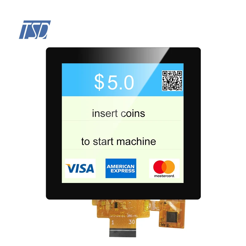 Custom 4' 4 Inch 720x720 Resolution MIPI USB I2C Interface Capacitive Touch Screen