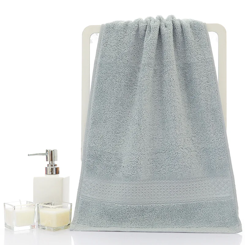 100% Cotton High Quality Face Hand Bath Towel Wash Clothes Pure Cotton Grey 33*74cm Beach Toalla For Home Bathroom Towel