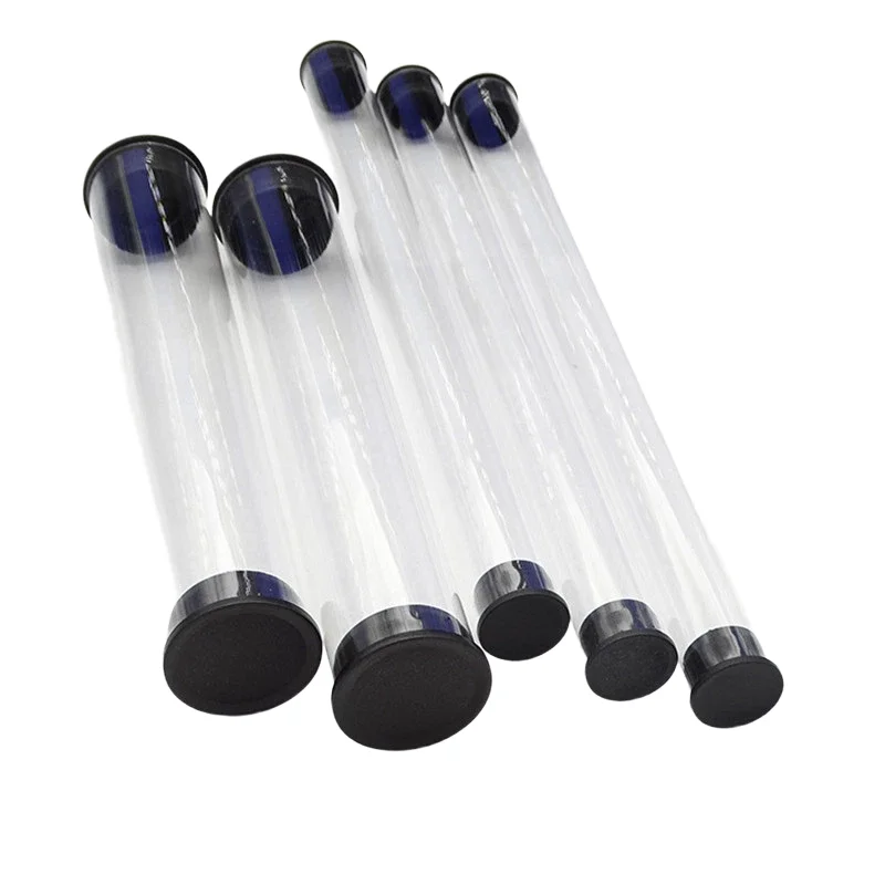 33mm Plastic Cylindrical Transparent Packaging Tube for Small Objects Screen Printed Surface for Display