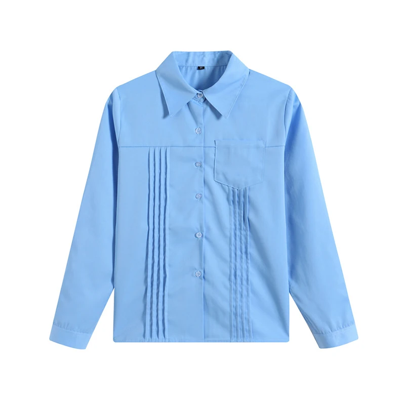 Customized JK uniform spring and autumn long-sleeved shirt college student embroidered white shirt female