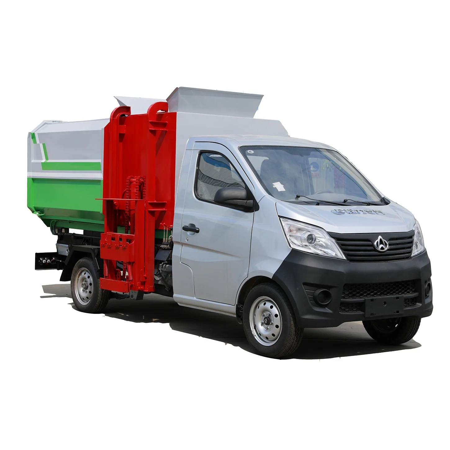 Mini self loading and unloading  garbage truck household waste collection truck for garbage bin trash collecting