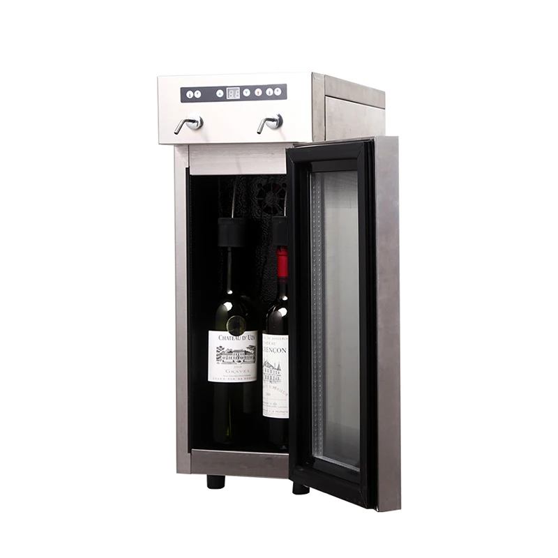 Top Quality Wine Cooler Refrigerators Adjustable Thermostat 2 Bottles Wine Dispenser For Commercial