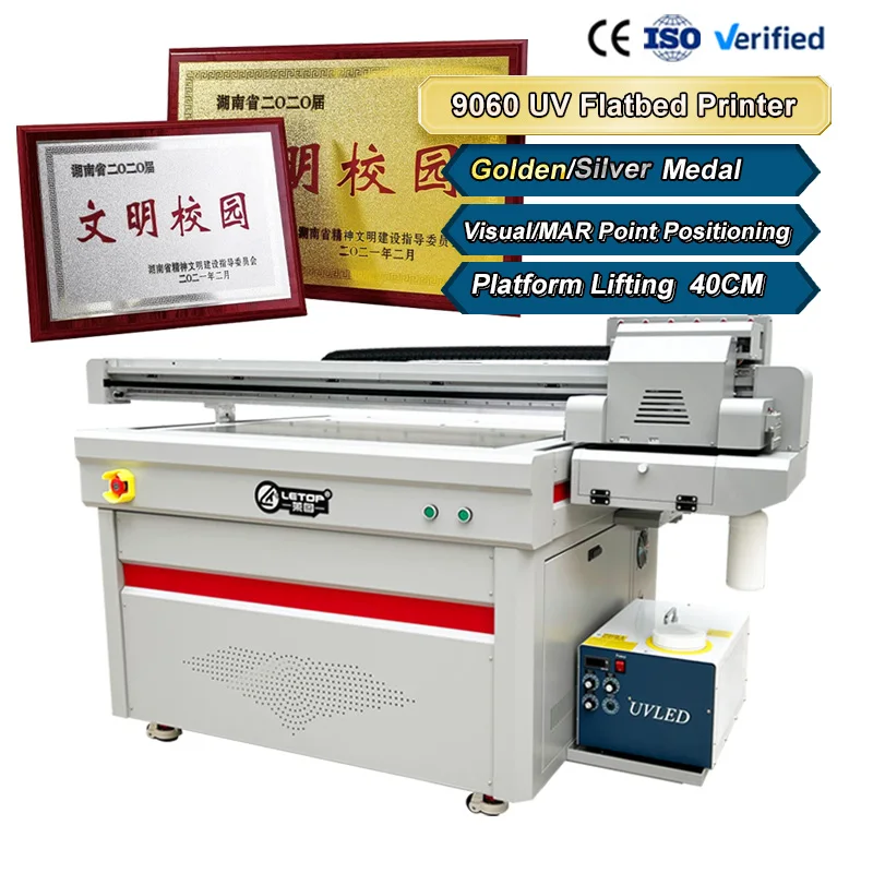 LETOP Flat Panel Foil Multifunctional Inkjet Printers UV Flat Bed Printer