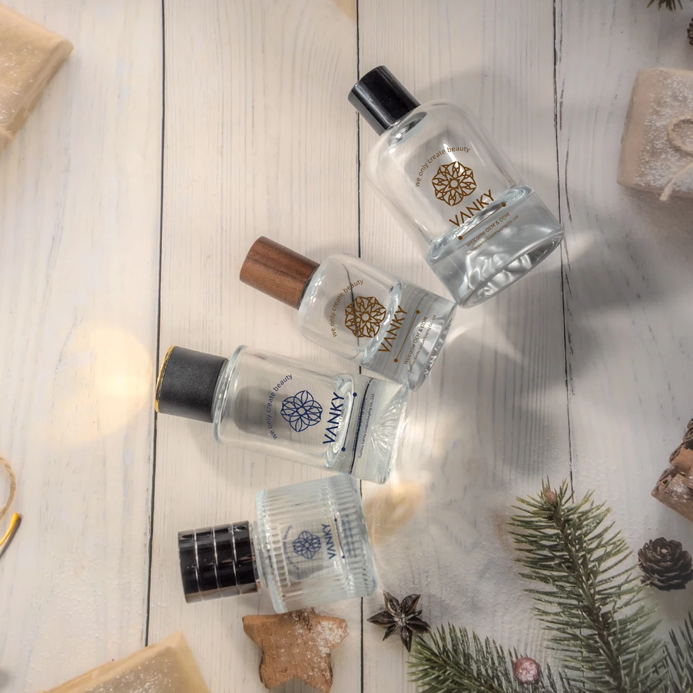 Hot Quantity Perfume Bottles Round Empty 30ml 50ml 100ml Fragrance Perfume Glass Spray Bottle Container