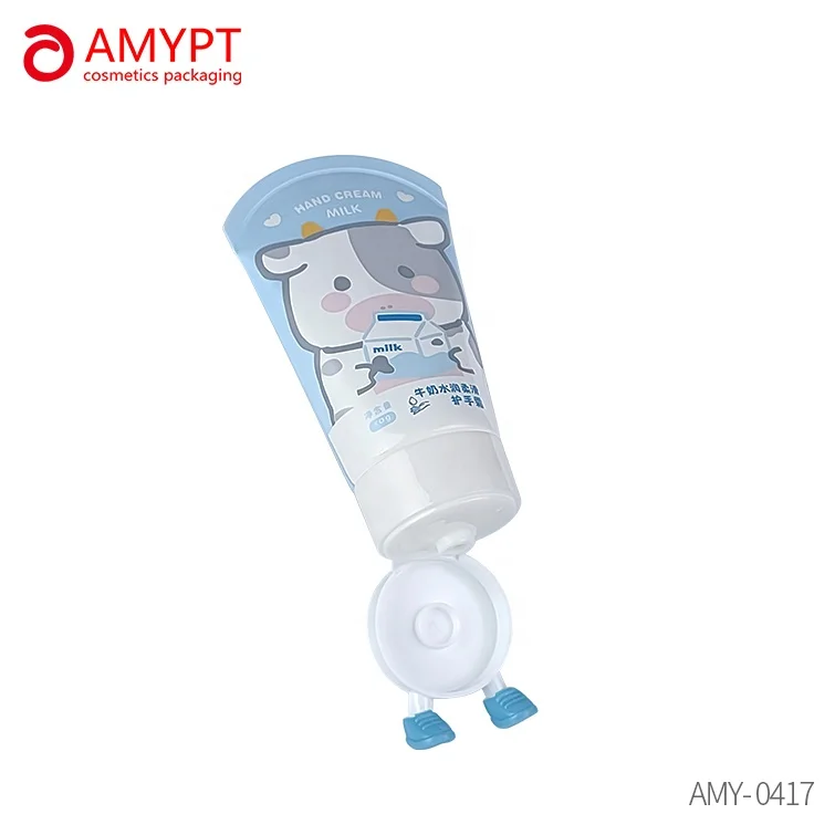 70g 100g 120g 140g 160g PE ABL PBL Wholesale Cosmetic Flip top cream packaging tube Lovely children skincare tube