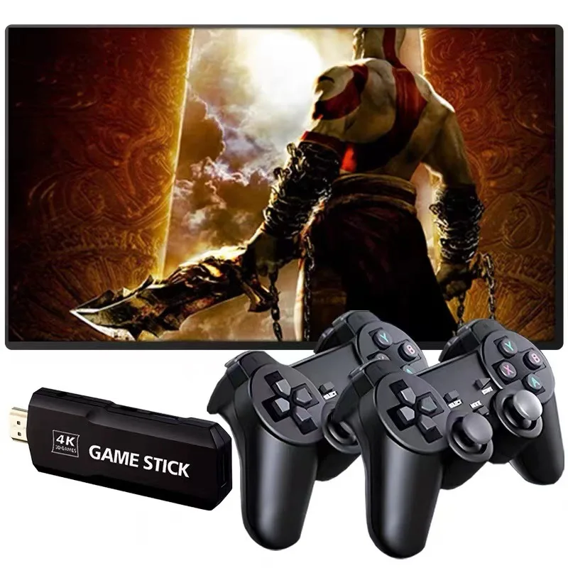 GD10 Game Stick Retro Gaming Console Video Game Console 4K HD Output 2.4G Wireless Controller Classic Game Consola For PSP/PS1