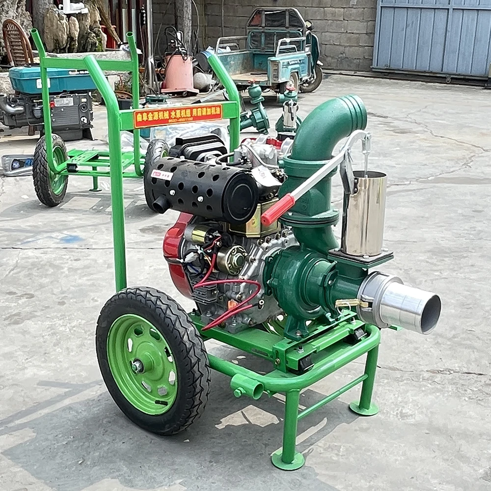 Customized Hand Push Movable High Lift Sprinkler Pump Diesel Water Pump For Farmland Irrigation