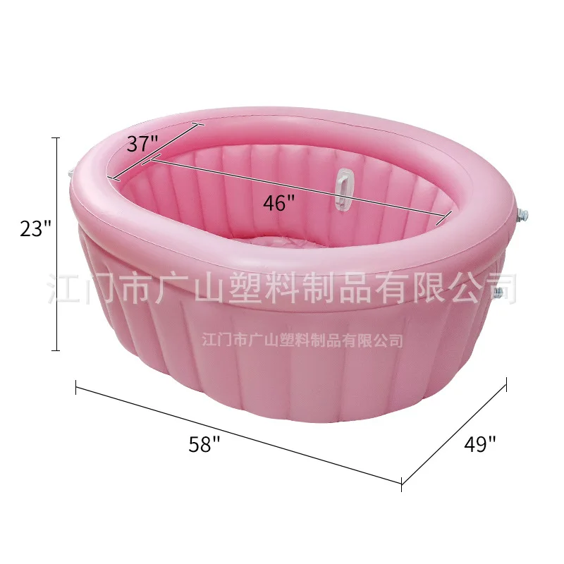 Medical Inflatable Bathtub Shower Bath Basin with Pump Water Bag Pillow Bed Assistive Aid for for Bedridden Patients Elderly