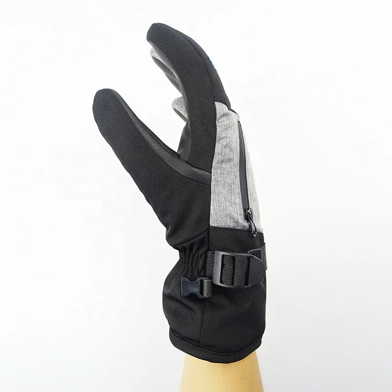 Зимние водонепроницаемые лыжные перчатки для сенсорного экрана на молнии мужчин и женщин защита от пропуска ладони пользовательский элемент OEM индивидуальное