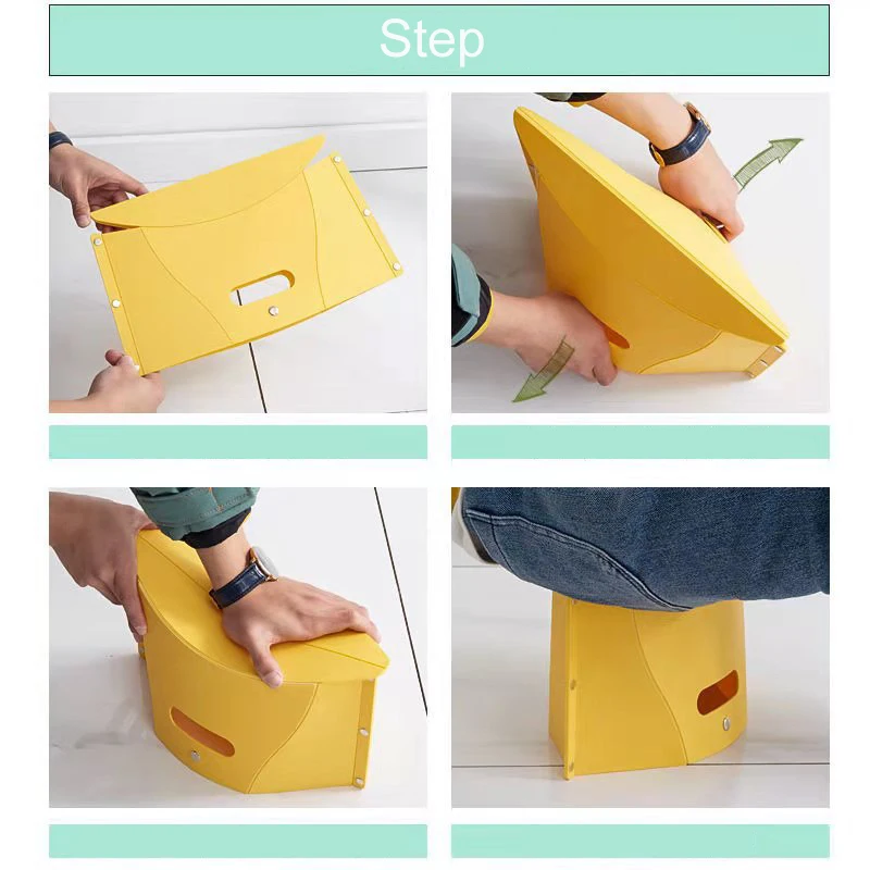 Portable Plastic Multi-Functional Folding Stool for Baby File Storage Basket & Folder Storage Fold Stool