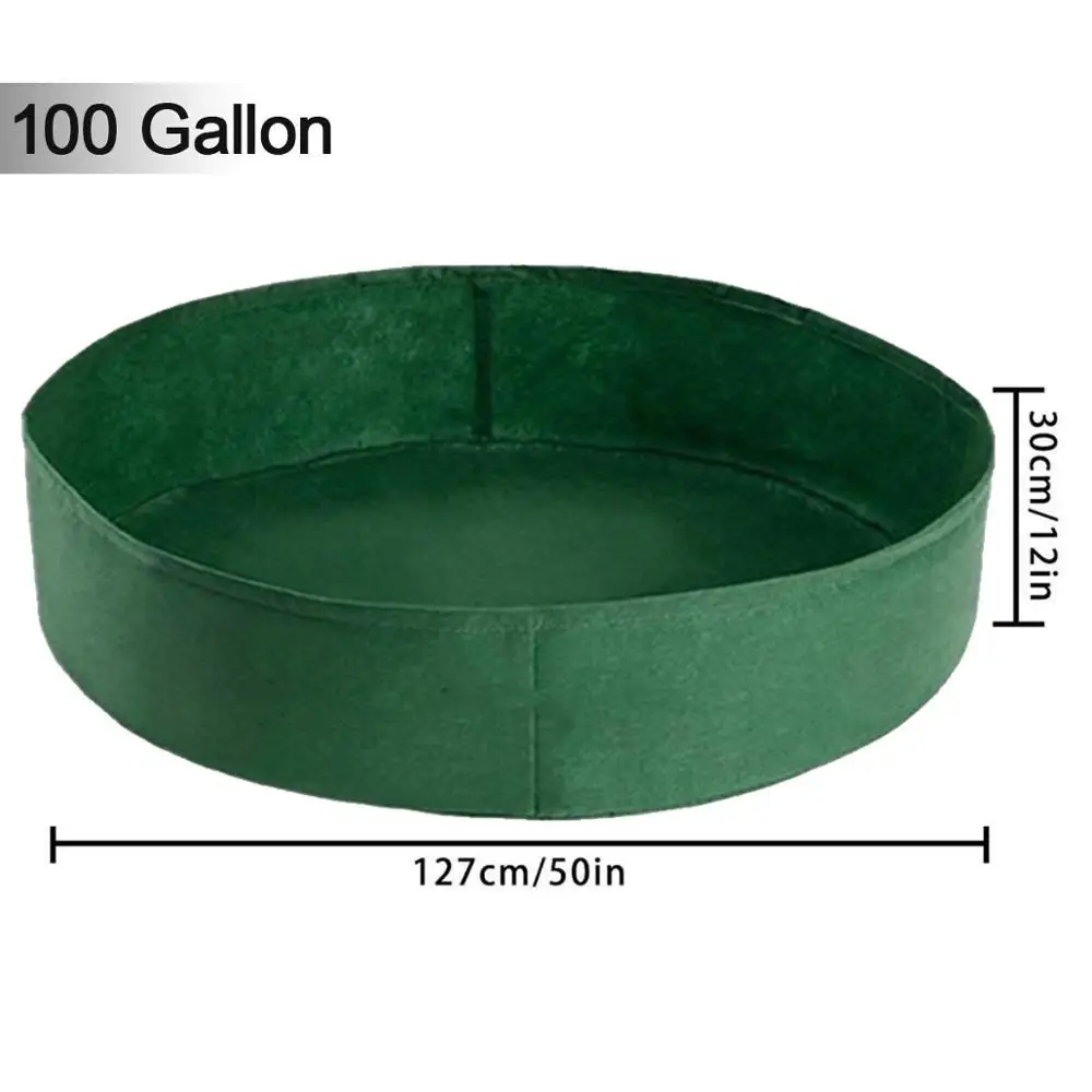 Grow Bag Garden Bed Anti-Corrosion Outdoor Vegetable Planter Non-woven Fabric Seedling Gallon Tree Handle Rectangle Strawberry